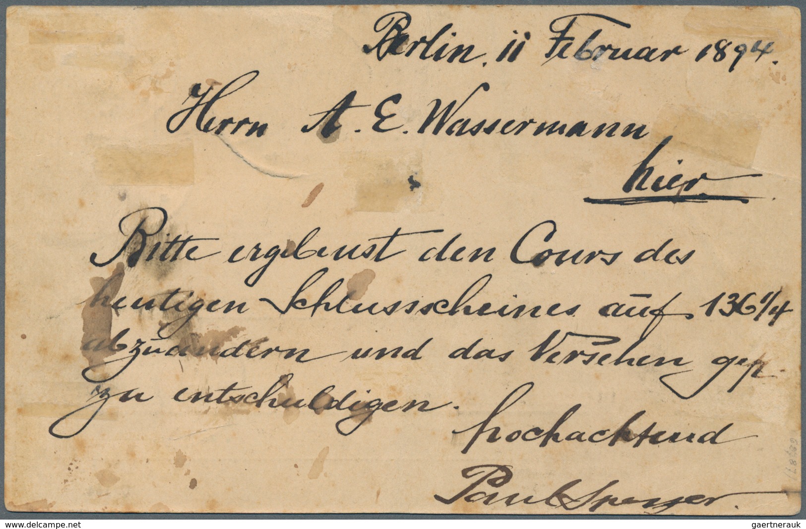 Deutsches Reich - Krone / Adler: 1889, 3 Pfg Olivbraun Sowie 25 Pfg Gelborange, Zwei Ungezähnte Prob - Neufs