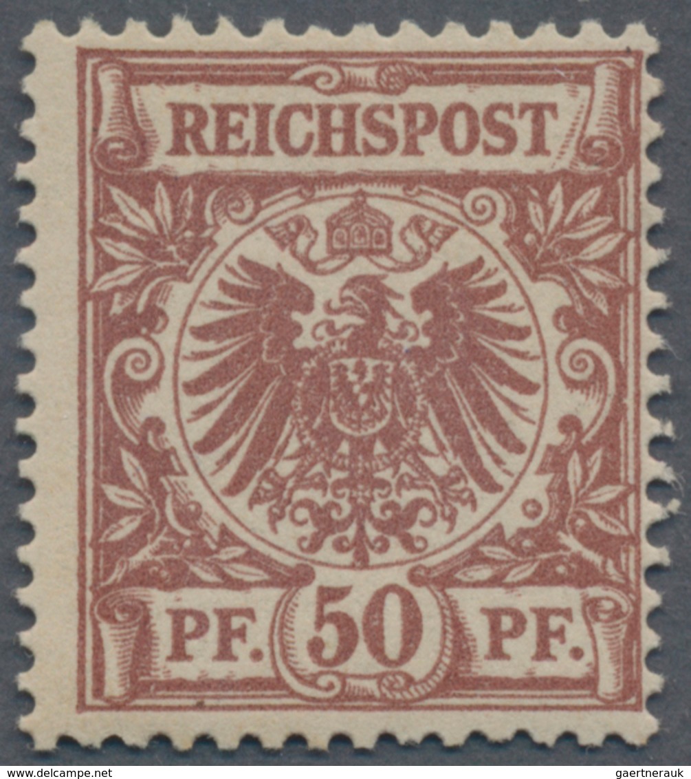 Deutsches Reich - Krone / Adler: 1890, 50 Pfg. Mittelbraunrot, Farbfrische Und Normal Gezähnte Marke - Unused Stamps