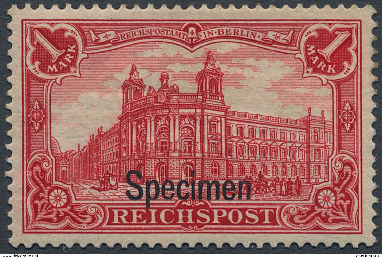 Deutsches Reich - Germania: 1900, 1 M. Reichspost Rot, Ungebrauchtes Einwandfreies Stück Mit Aufdruc - Ungebraucht