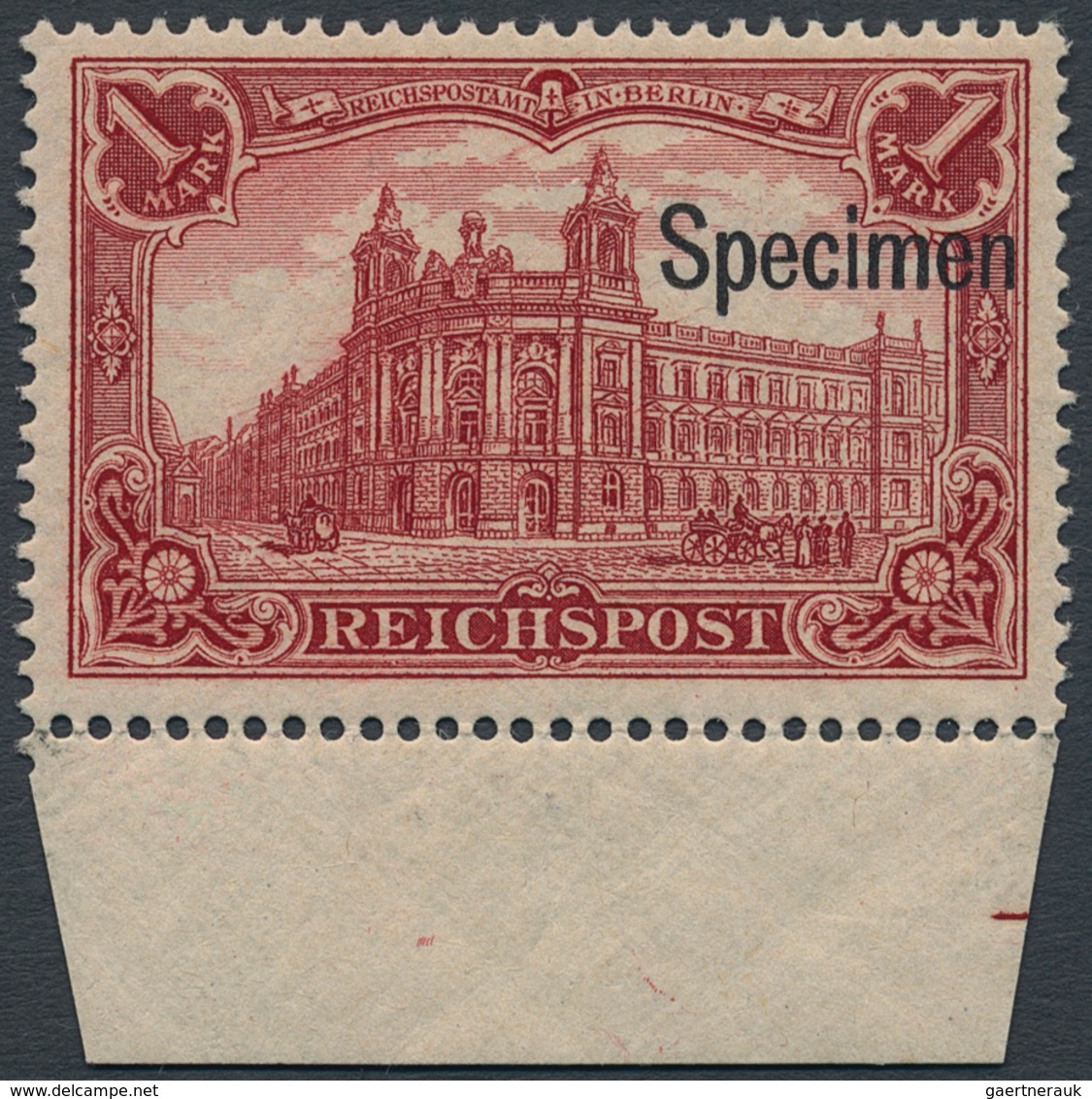 Deutsches Reich - Germania: 1900, 1 M. Reichspost In Der Guten Farbvariante Dunkelkarminrot, Postfri - Ungebraucht