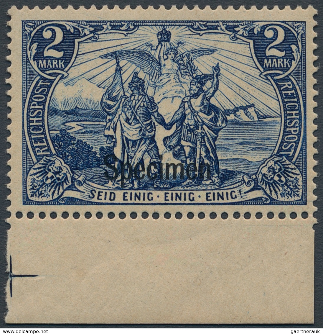 Deutsches Reich - Germania: 1900, 2 M. Reichspost Schwärzlichultramarin, Postfrisches, Farbfrisches, - Unused Stamps