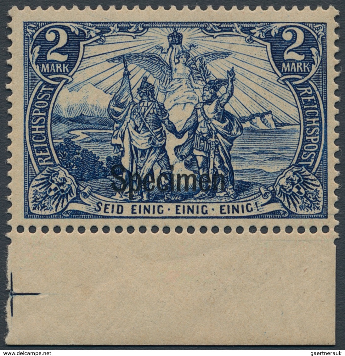 Deutsches Reich - Germania: 1900, 2 M. Reichspost Schwärzlichultramarin, Postfrisches, Farbfrisches, - Ungebraucht