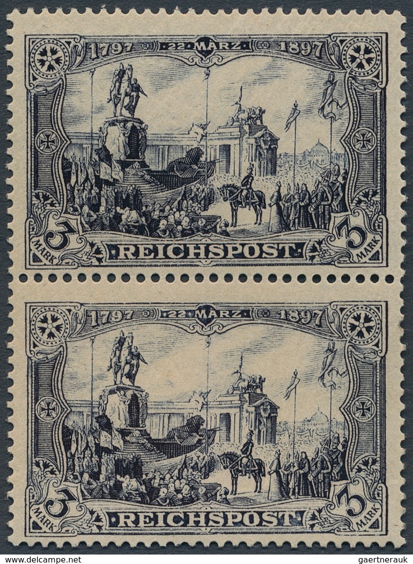 Deutsches Reich - Germania: 1900, 3 M. Reichspost "Enthüllung Des Denkmals", Senkrechtes, Farbfrisch - Unused Stamps