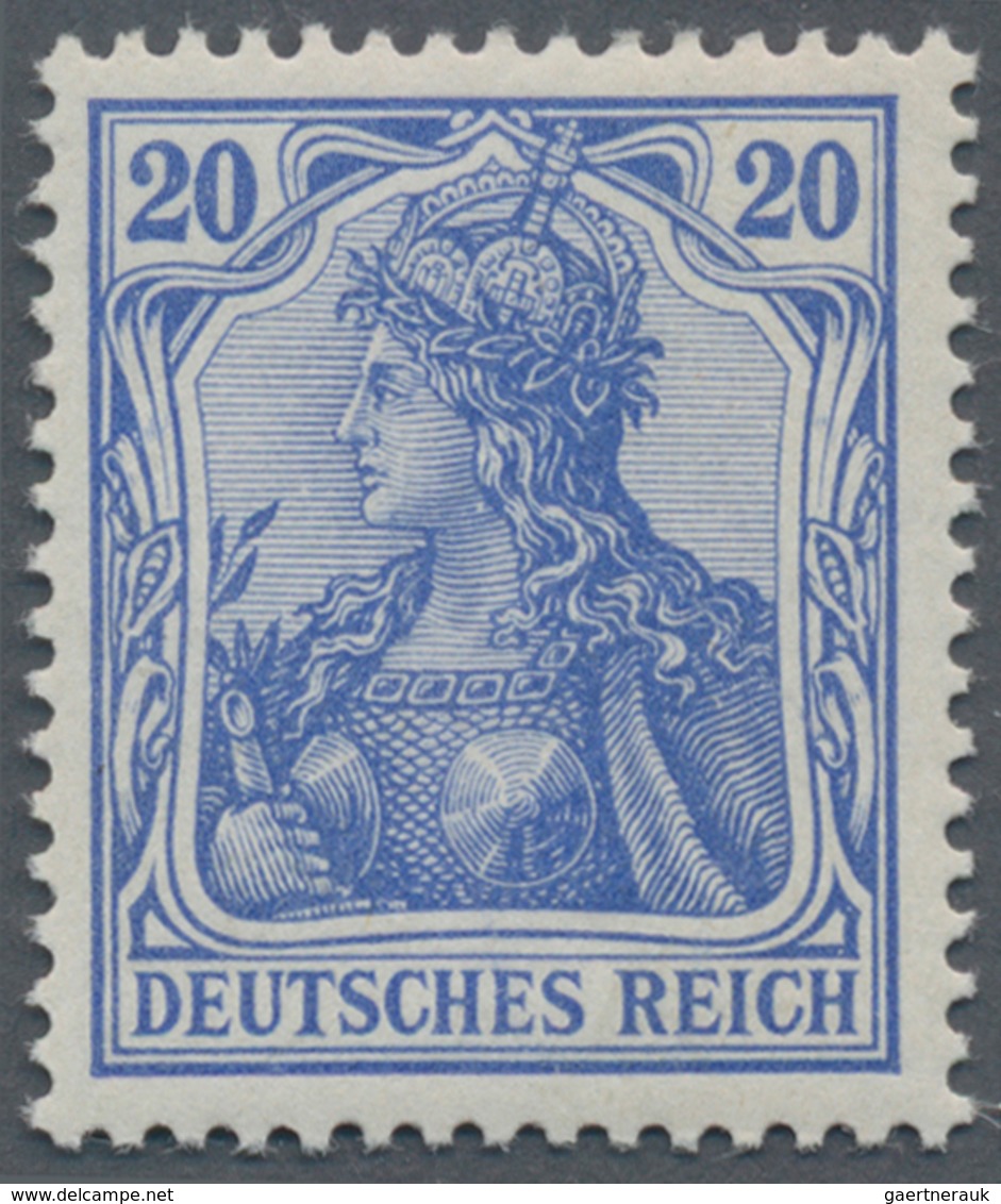 Deutsches Reich - Germania: 1902, 20 Pfg. Lilaultramarin, Farbfrisches Und Sehr Gut Gezähntes Exempl - Neufs