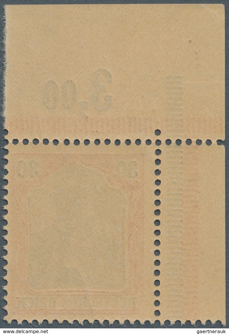 Deutsches Reich - Germania: 1902, Germania 30 Pf, Bogenecke Oben Links, Einwandfrei Postfrisch Ohne - Unused Stamps