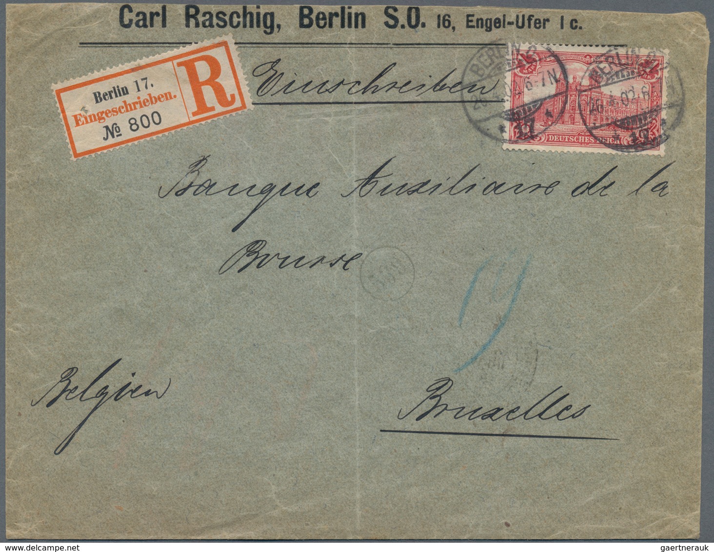 Deutsches Reich - Germania: 1902, 1 M. Dunkelkarminrot (leuchtend Gelblichrot Quarzend), 26:17 Zähnu - Unused Stamps