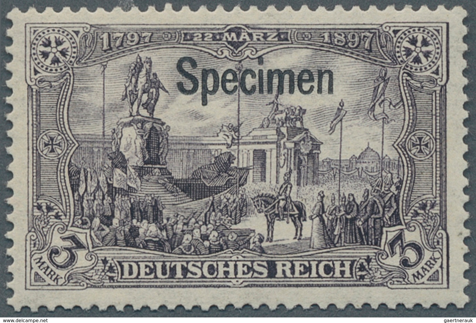 Deutsches Reich - Germania: 1900, 3 M. Denkmal Kaiser Wilhelm Ohne Wasserzeichen In Der Guten Type A - Ungebraucht