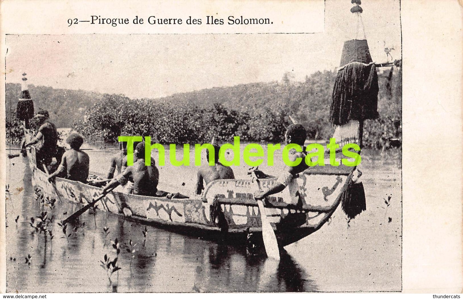 CPA PIROGUE DE GUERRE DES ILES SOLOMON - Isole Salomon