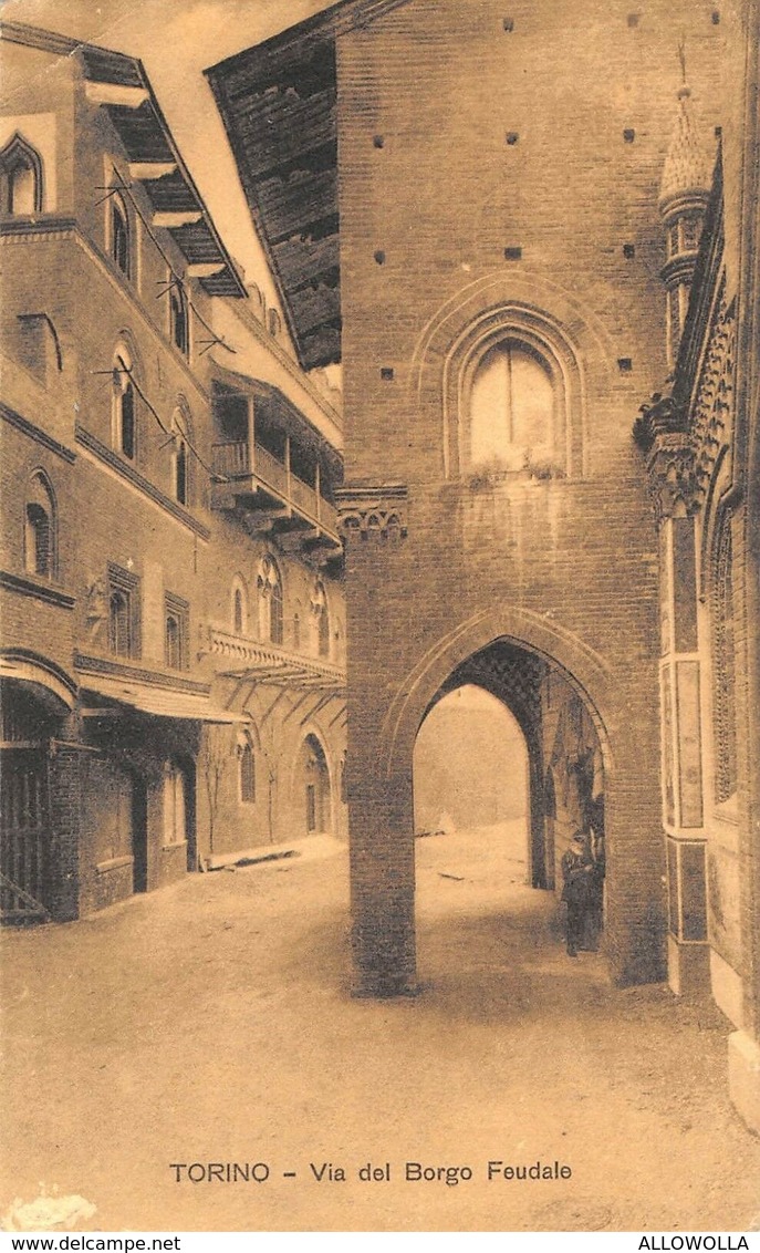 2369 " TORINO - VIA DEL BORGO FEUDALE " CART. OR. NON SPED. - Castello Del Valentino