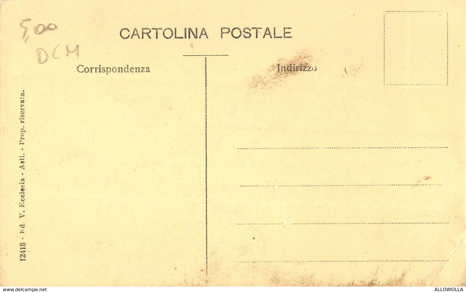 2369 " TORINO - VIA DEL BORGO FEUDALE " CART. OR. NON SPED. - Castello Del Valentino