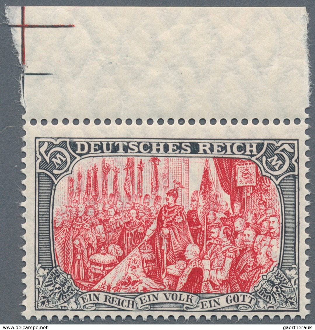 Deutsches Reich - Germania: 1915, 5 M. "Darstellung Des Deutschen Kaiserreichs" - "Meisterdruck", Au - Unused Stamps