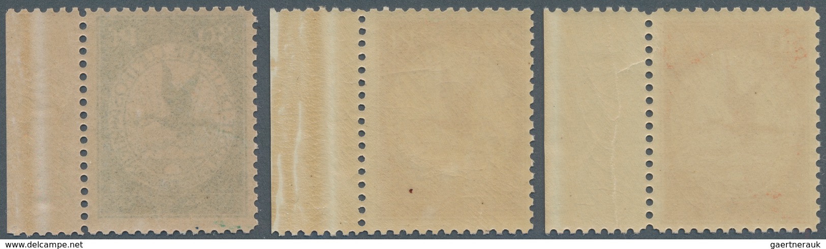 Deutsches Reich - Germania: 1912, "Flugpostmarken" (Taube Mit Brief), Ungefalteter Luxus-linker Seit - Unused Stamps