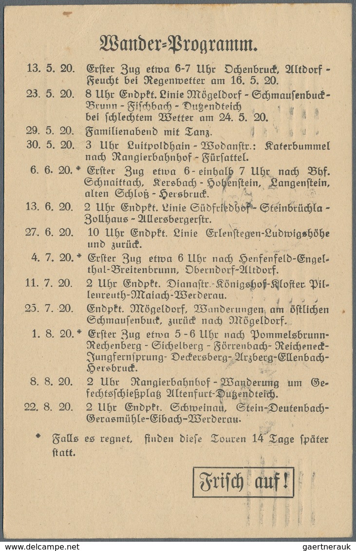 Deutsches Reich - Inflation: 1920, Ortsdrucksache Mit Einzelfrankatur 5 Pfg. Bayern-Abschied Mit Mas - Lettres & Documents
