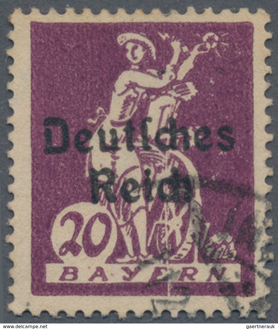 Deutsches Reich - Inflation: 1920, Bayern 20 Pf Abschiedsausgabe Mit „magerem” Aufdruck Deutsches Re - Lettres & Documents