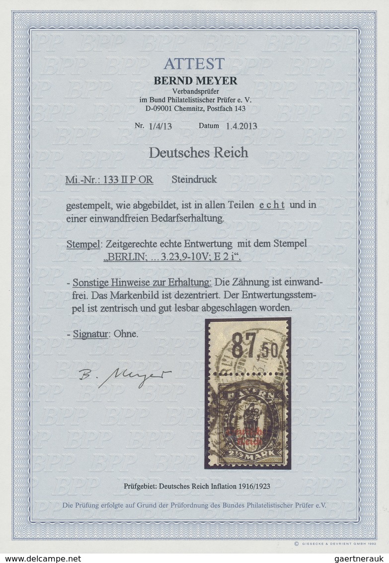 Deutsches Reich - Inflation: 1920, 2 1/2 M. Im Steindruck, Sauber Gestempelt Mit Oberrand, Unsignier - Briefe U. Dokumente