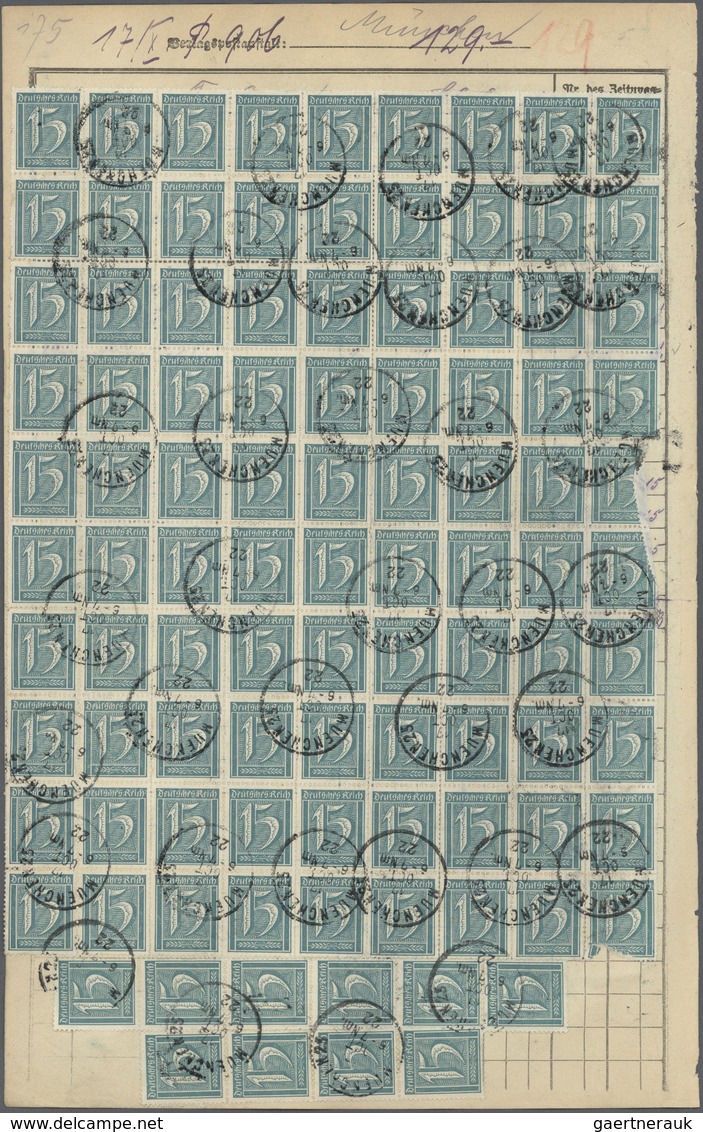 Deutsches Reich - Inflation: 1920/1921, 60 X 1 1/4 M Orangerot/karminlila Germania, Wz.1, Zusammen M - Covers & Documents