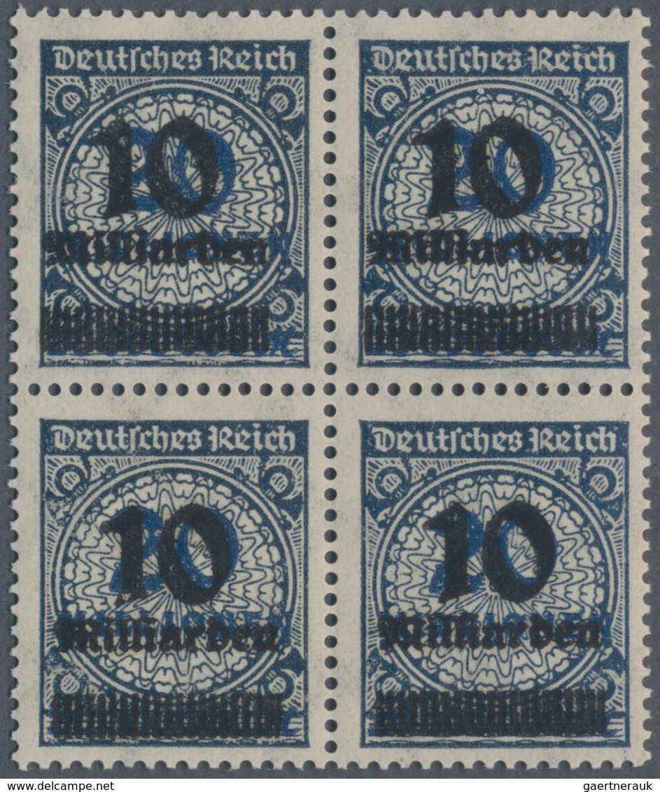 Deutsches Reich - Inflation: 1923, 10 Mrd. Auf 20 Mio. Gezähnt In Der Guten Farbe Schwarzblau, Viere - Covers & Documents