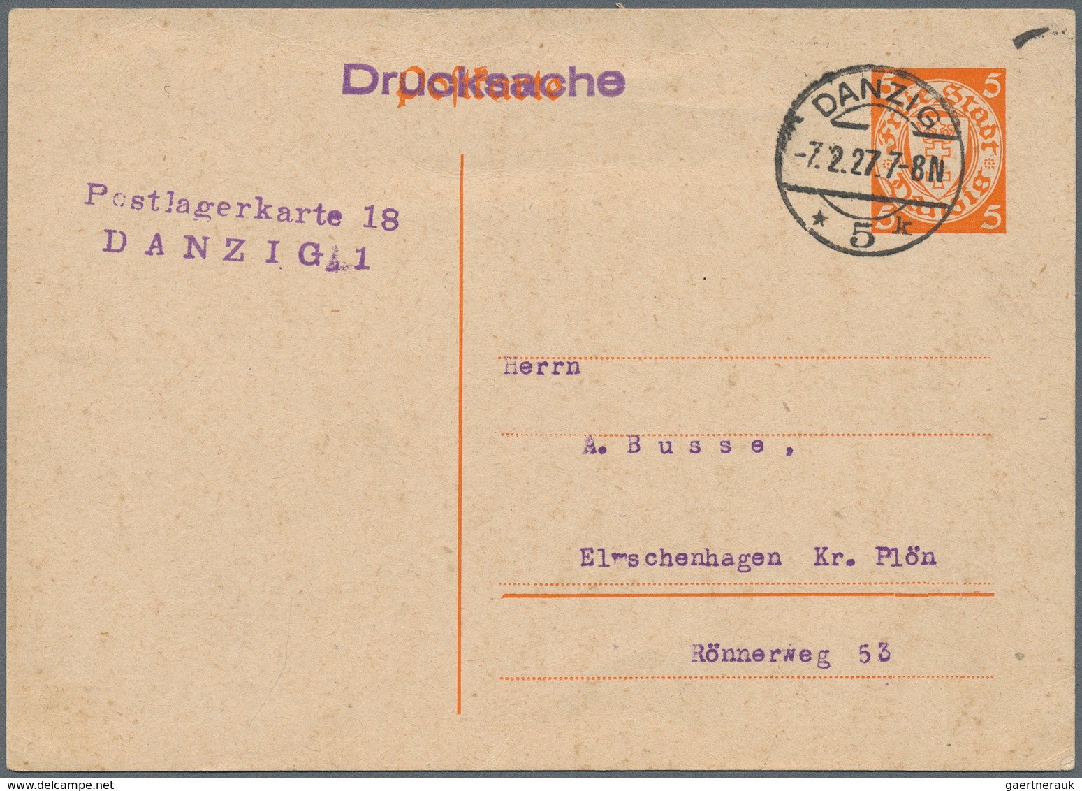 Deutsches Reich - Weimar: 1924, Postlagerkarte Aus Berlin Mehrfach Verlängert, Dazu Drucksache Ab Ei - Ungebraucht