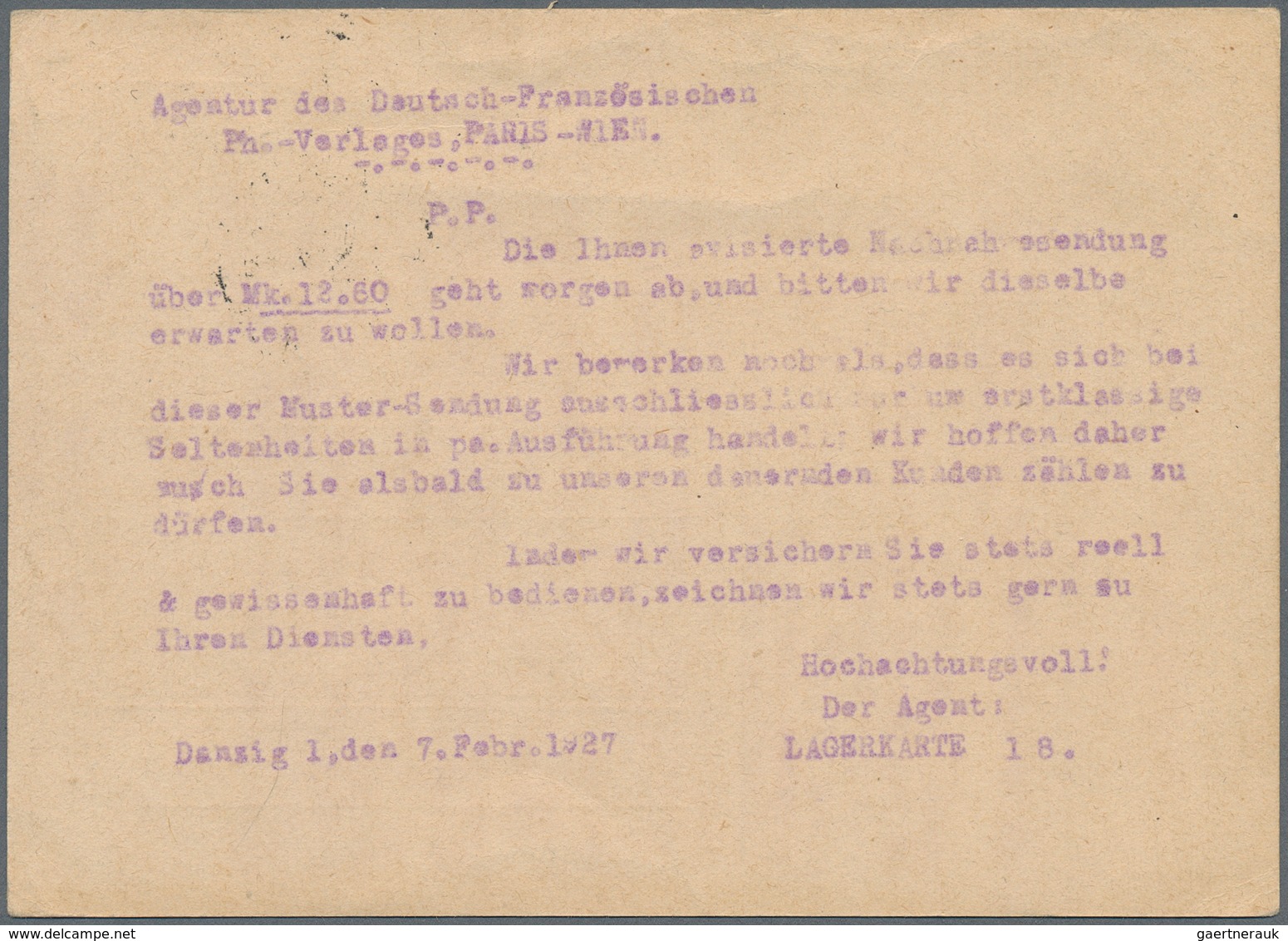 Deutsches Reich - Weimar: 1924, Postlagerkarte Aus Berlin Mehrfach Verlängert, Dazu Drucksache Ab Ei - Neufs