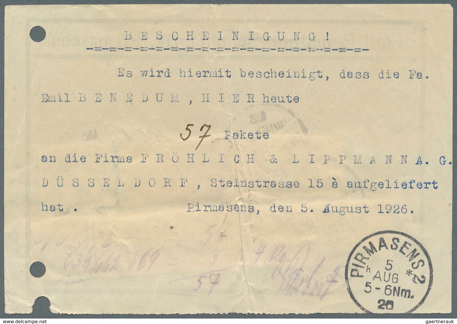 Deutsches Reich - Weimar: 1923, 100 Pfg. Rentenpfennig Im Senkrechten 5er-Streifen, 10 Pfg. (3) Und - Neufs