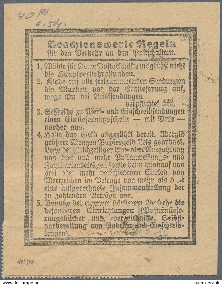 Deutsches Reich - Weimar: 27.9.1924, 100 Pfg. KORBDECKEL, Ungewöhnliche MeF Von Vier Exemplaren Als - Neufs