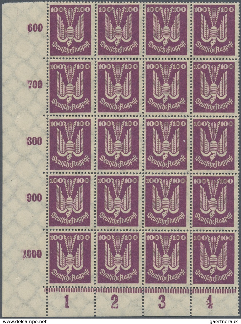 Deutsches Reich - Weimar: 1924. Flugpost Holztaube (IV): 20 Komplette, Postfrische Sätze, In Einheit - Neufs