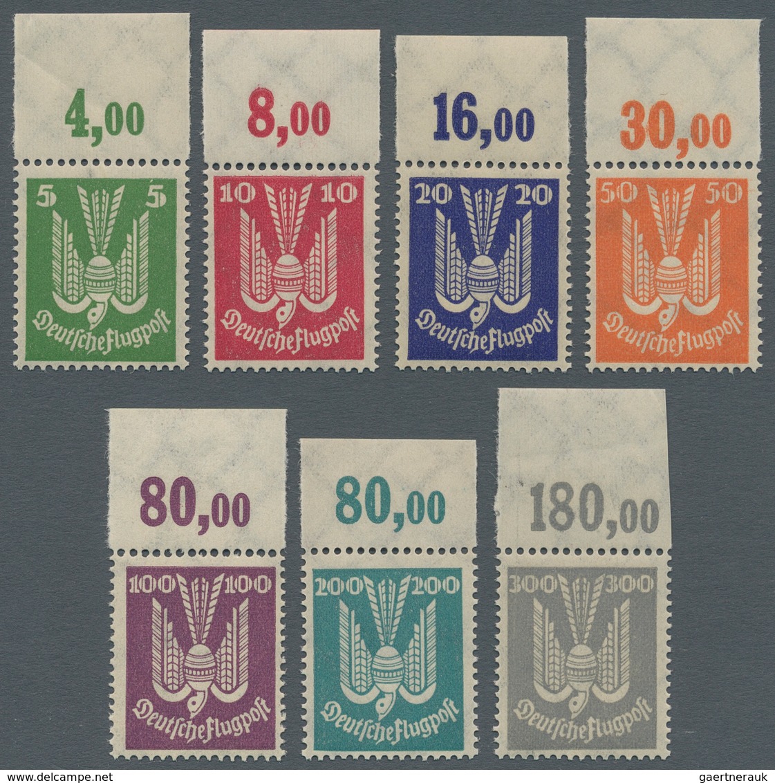 Deutsches Reich - Weimar: 1924, FLUGPOSTMARKEN Holztaube 5 Pf - 300 Pf, Kompletter Satz In Einwandfr - Unused Stamps