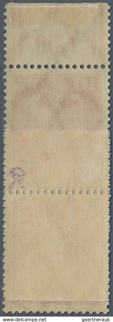 Deutsches Reich - Weimar: 1924, Freimarken: Neuer Reichsadler 10 Pf Auf Geklebter Papierbahn Vom Bog - Unused Stamps