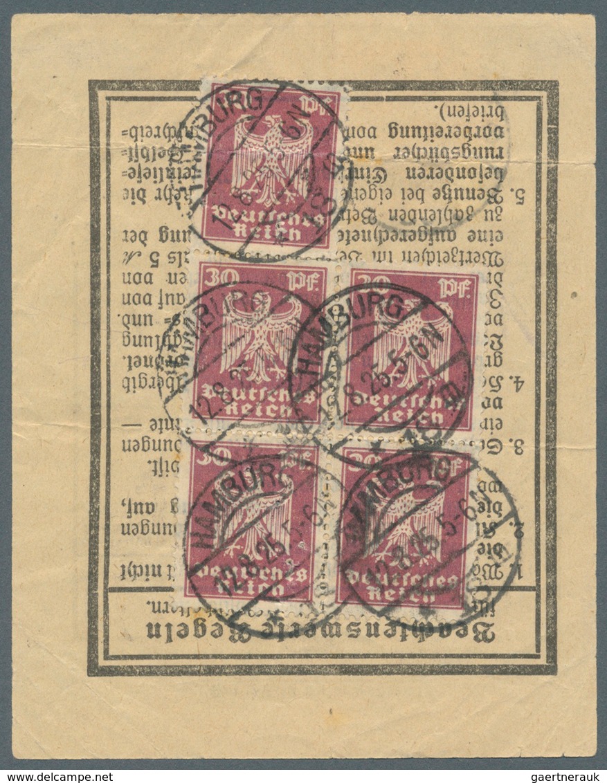 Deutsches Reich - Weimar: 1926, 30 Pfg. Reichsadler, 6 Stück Vorder- Und Rückseitig Mit Poststempel - Neufs