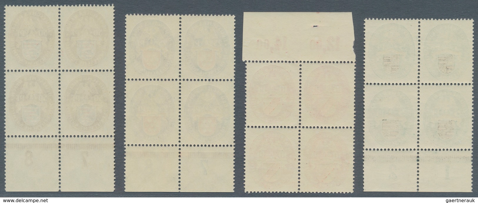 Deutsches Reich - Weimar: 1926, Deutsche Nothilfe: Landeswappen, Postfrischer Viererblocksatz Je Vom - Unused Stamps