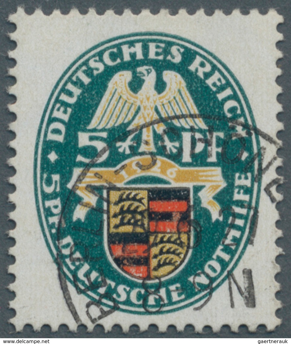 Deutsches Reich - Weimar: 1926, Nothilfe, 5 Pfg. Mit Stehendem Wasserzeichen, Sauber Gestempelt "BER - Ungebraucht