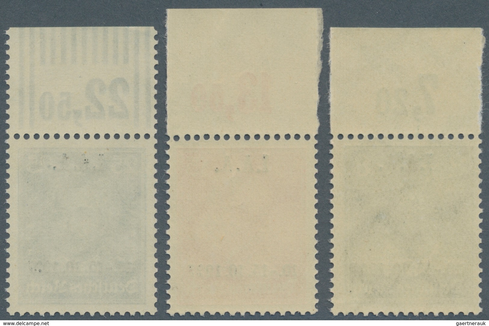 Deutsches Reich - Weimar: 1927, I.A.A.Oberrandsatz Mit 8+15 Pfg. Im Platten- Und 25 Pfg. Im Walzendr - Unused Stamps