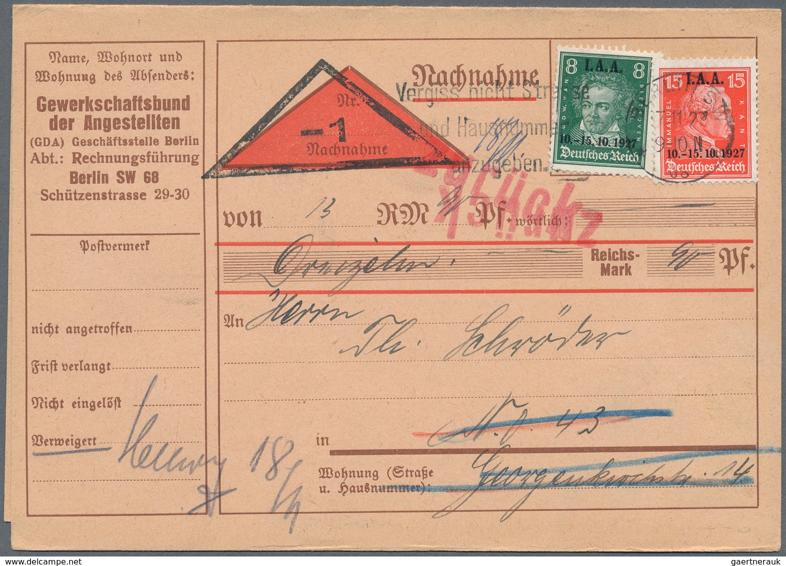 Deutsches Reich - Weimar: 1927, Tagung Des. Int. Arbeitsamtes: 8 Pf Schwarzopalgrün U. 15 Pf Zinnobe - Unused Stamps