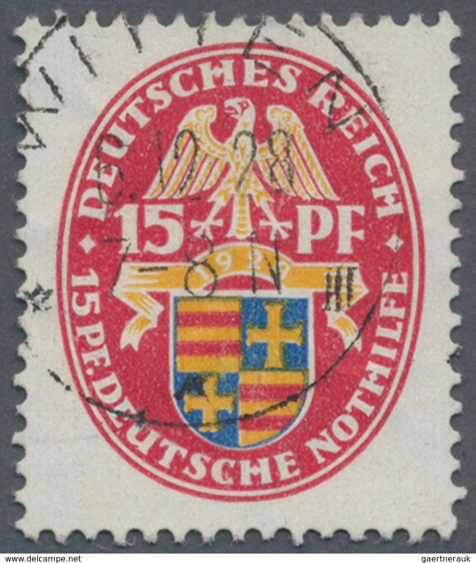 Deutsches Reich - Weimar: 1928, 15 Pfg. Nothilfe Mit Stehendem Wasserzeichen, Sauber, Nahezu Zentris - Unused Stamps