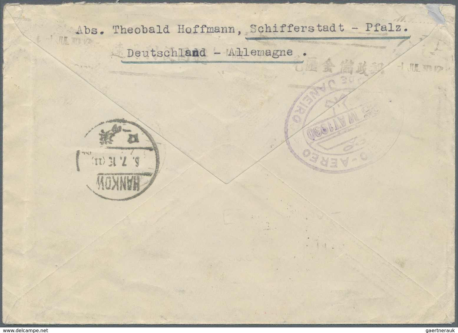 Deutsches Reich - Weimar: 1930, 4 RM Südamerikafahrt, Portogerechte Frankatur Auf Zeppelinbrief Der - Unused Stamps