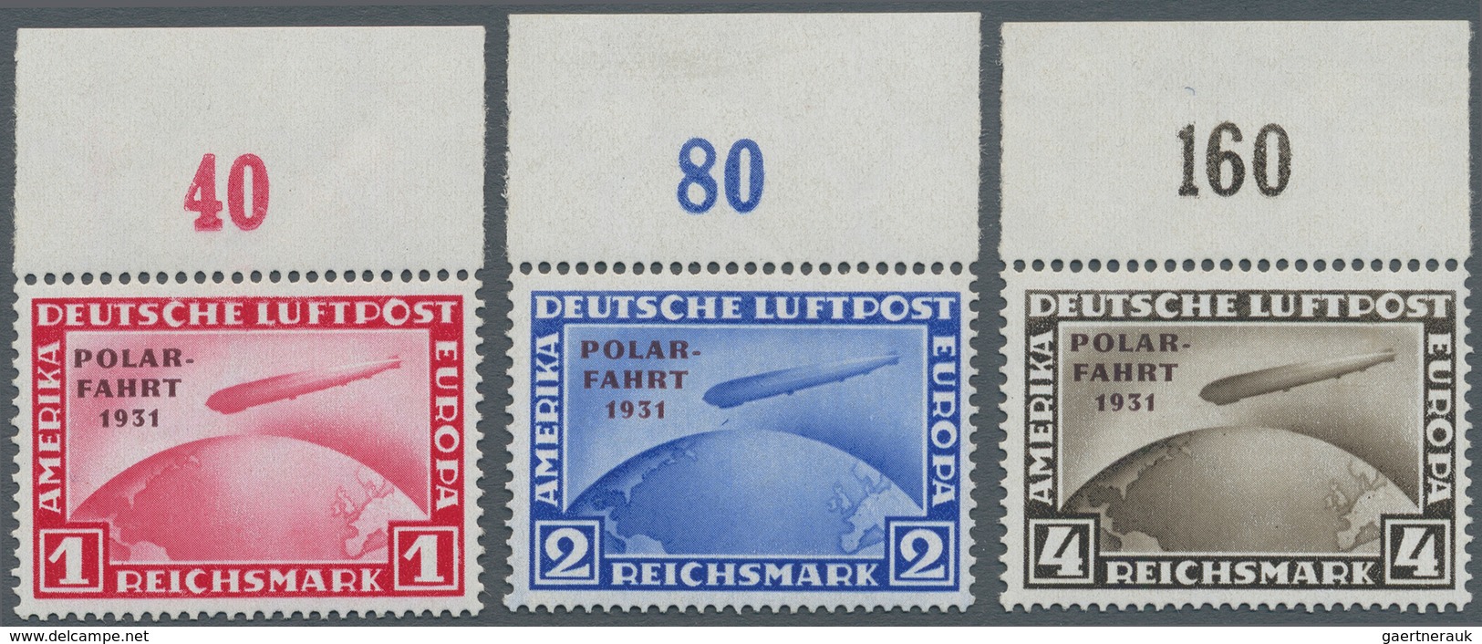 Deutsches Reich - Weimar: 1931, 1 - 4 M. Zeppelin Polarfahrt, Kompletter Satz In Tadellos Postfrisch - Unused Stamps