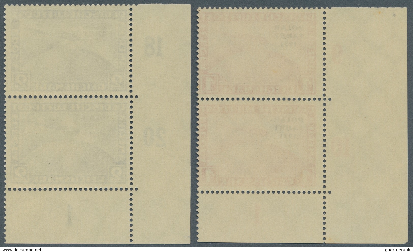 Deutsches Reich - Weimar: 1931, Polarfahrt 1 RM Und 2 RM, Senkrechte Postfrische Paare Aus Der Linke - Unused Stamps