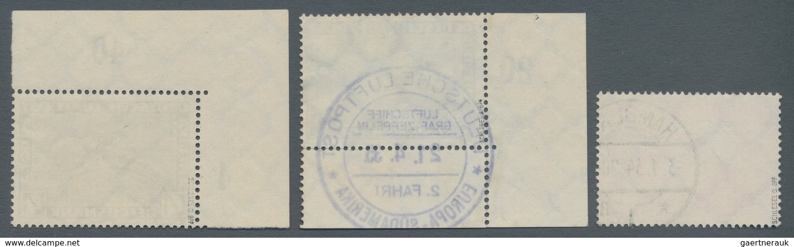 Deutsches Reich - 3. Reich: 1933, 1 - 4 M. Zeppelin Chicagofahrt, Kompletter Satz In Tadelloser Gest - Briefe U. Dokumente