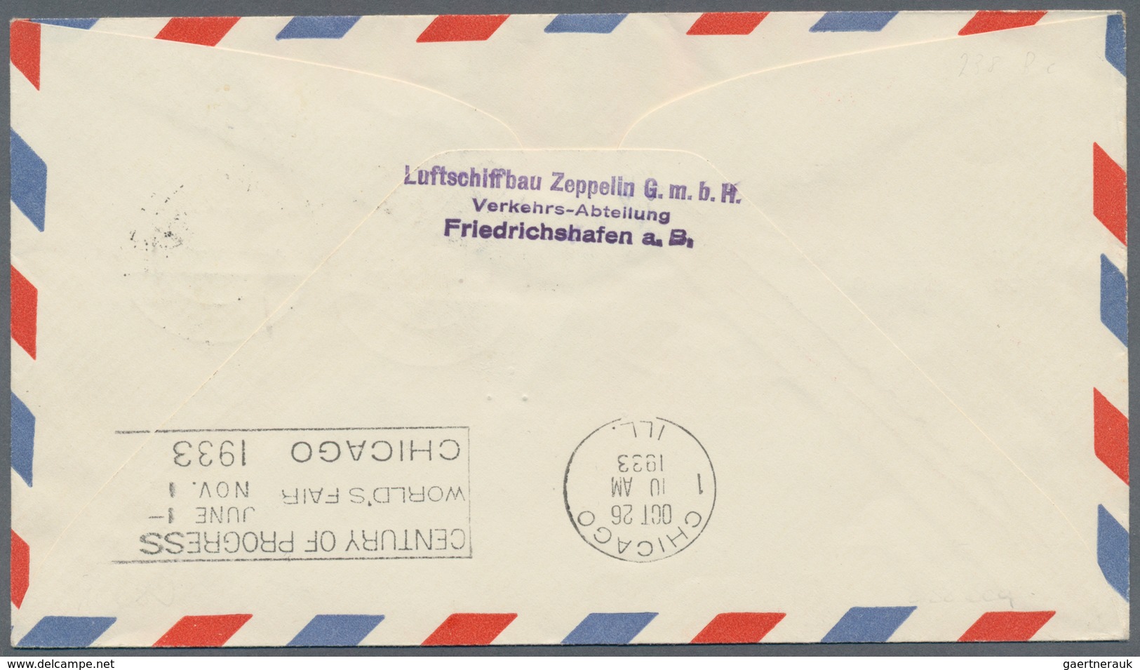 Deutsches Reich - 3. Reich: 1933, Chicagofahrt, Drei Zeppelinbelege Mit 1 RM (2), 2 RM Und 4 RM, All - Lettres & Documents