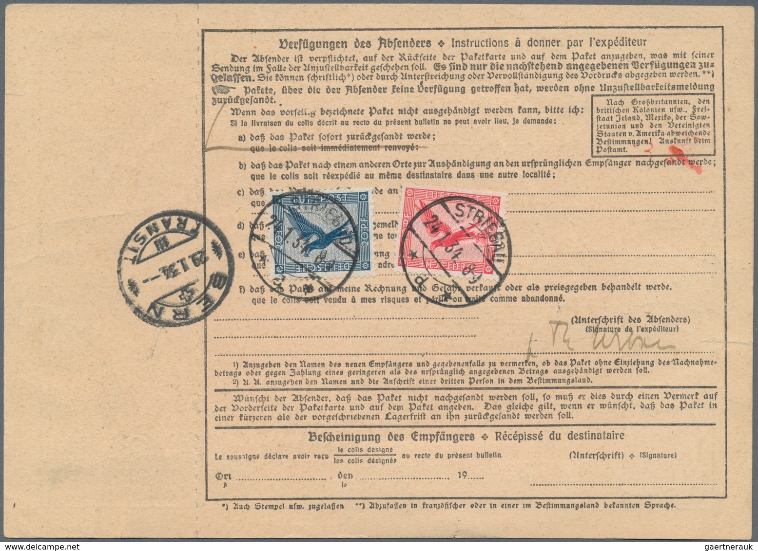 Deutsches Reich - 3. Reich: 1933, 2 RM Ultramarin "Chicagofahrt" Sowie 10 Pf, 20 Pf U. 50 Pf Flugpos - Briefe U. Dokumente