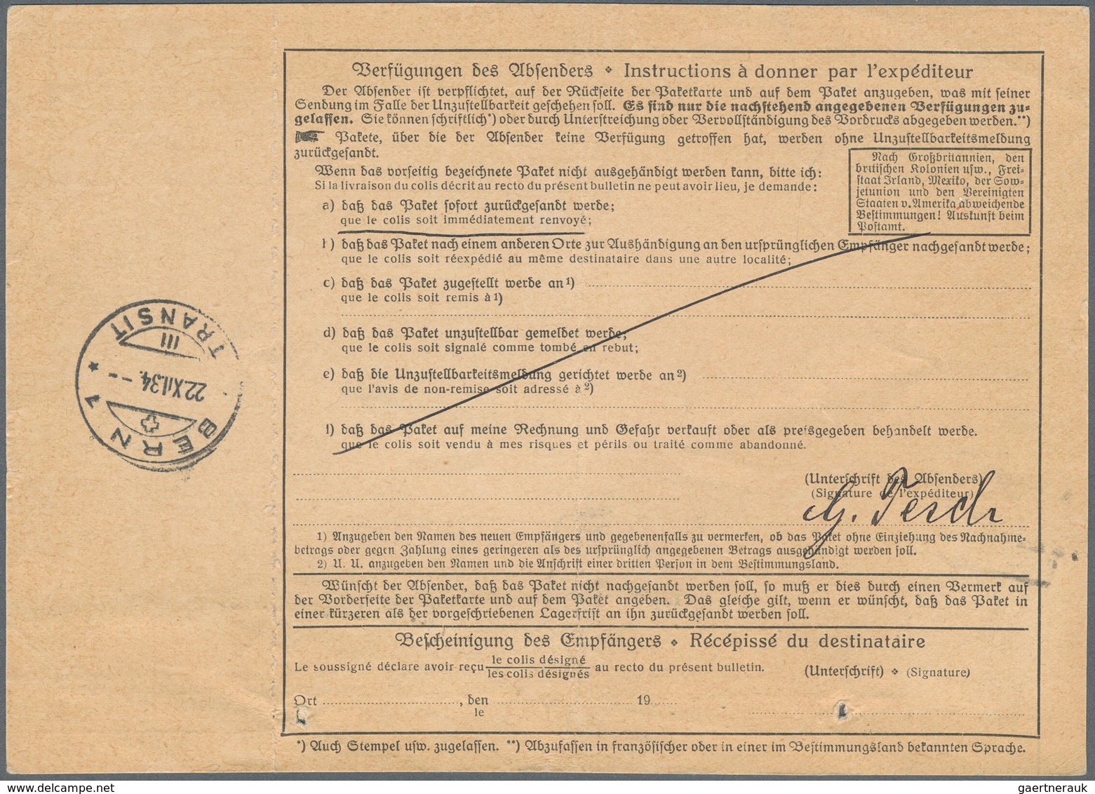 Deutsches Reich - 3. Reich: 1933, 4 RM Chicagofahrt, Portogerecht Als Einzelfrankatur Auf Paketkarte - Briefe U. Dokumente