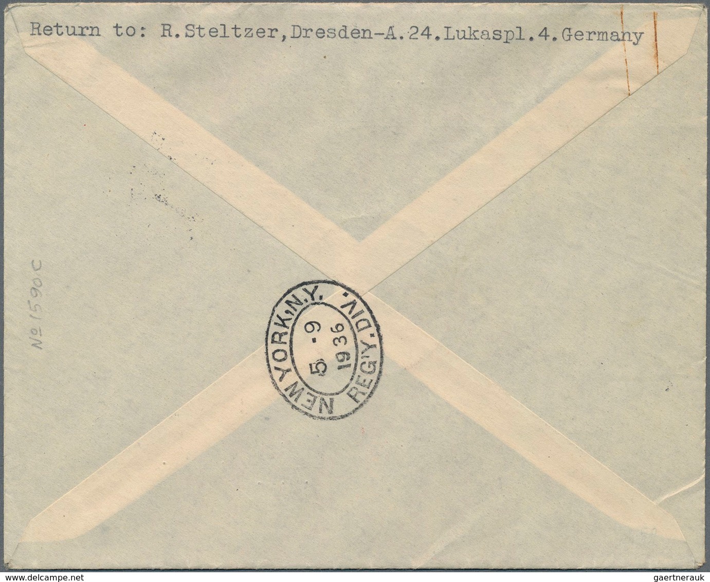 Deutsches Reich - 3. Reich: 1936, 4 RM Chicagofahrt Auf Einschreibe-Zeppelinbrief Der Nordamerikafah - Lettres & Documents