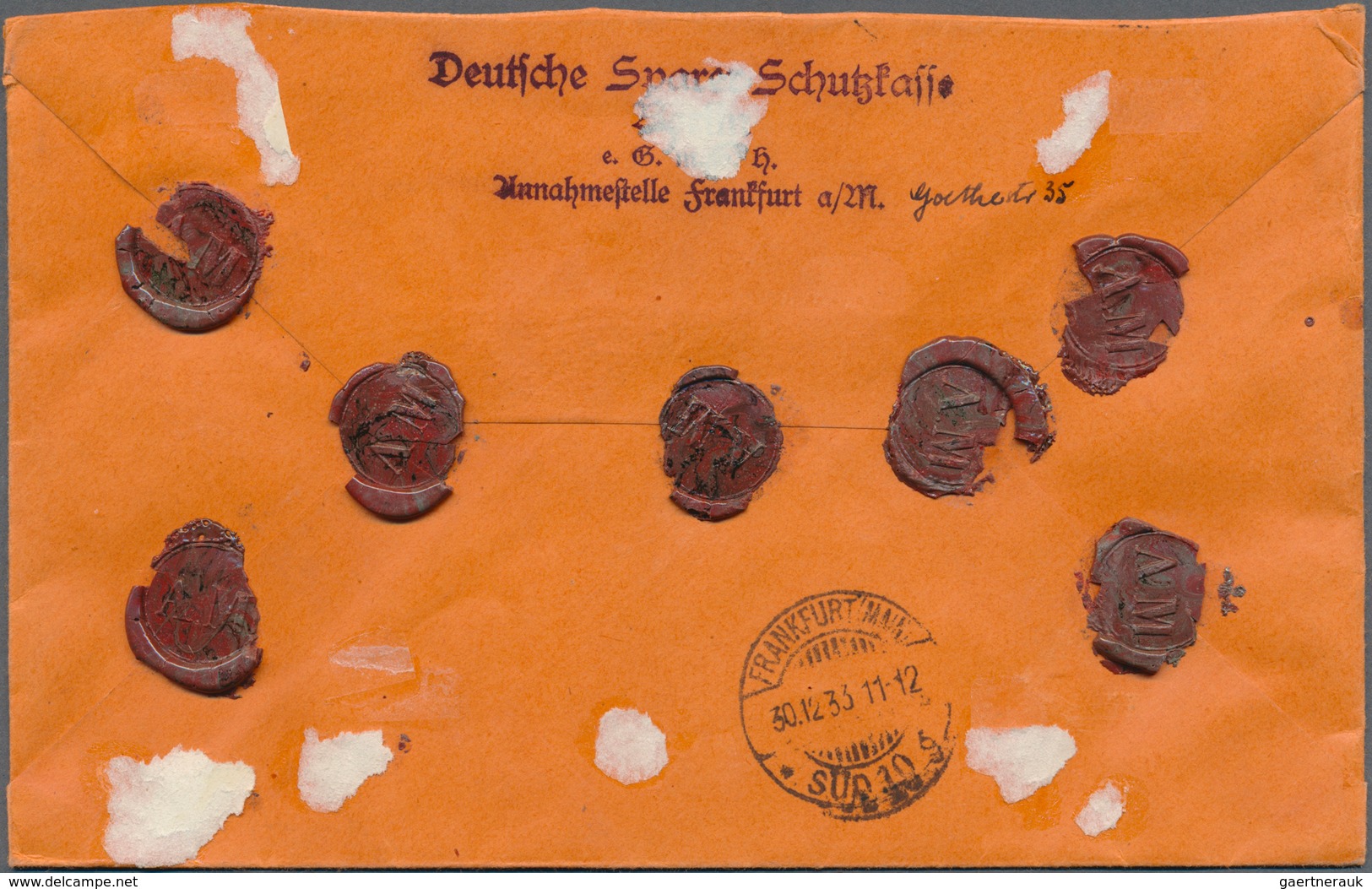 Deutsches Reich - 3. Reich: 5 Bis 50 Pfg. Nothilfe-Blockmarken Mit Zusatzfrankatur Auf Portorichtige - Lettres & Documents