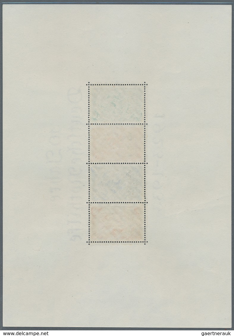 Deutsches Reich - 3. Reich: 1933, Blockausgabe: 10 Jahre Deutsche Nothilfe, Schneeweißer, Absolut Pe - Briefe U. Dokumente