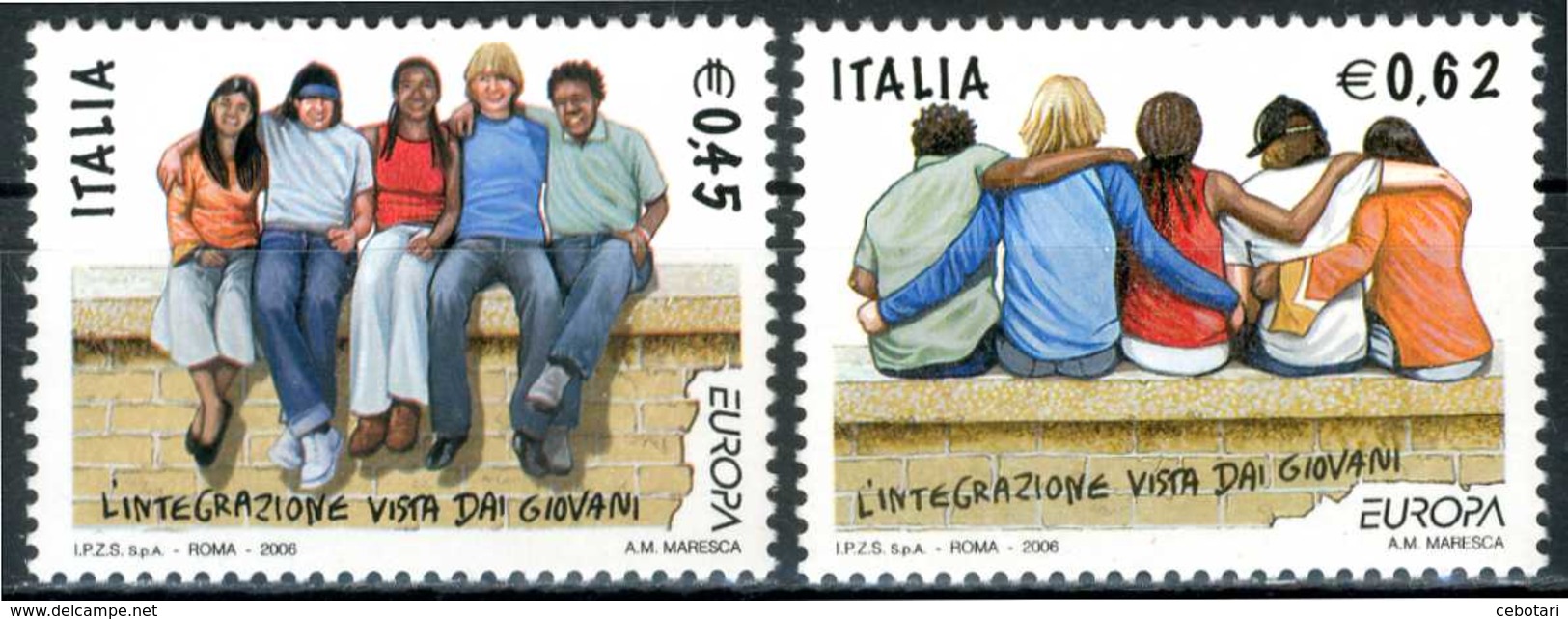 ITALIA / ITALY 2006** - Europa "L'integrazione Vista Dai Giovani" -  2 Val. MNH, Come Da Scansione. - 2006