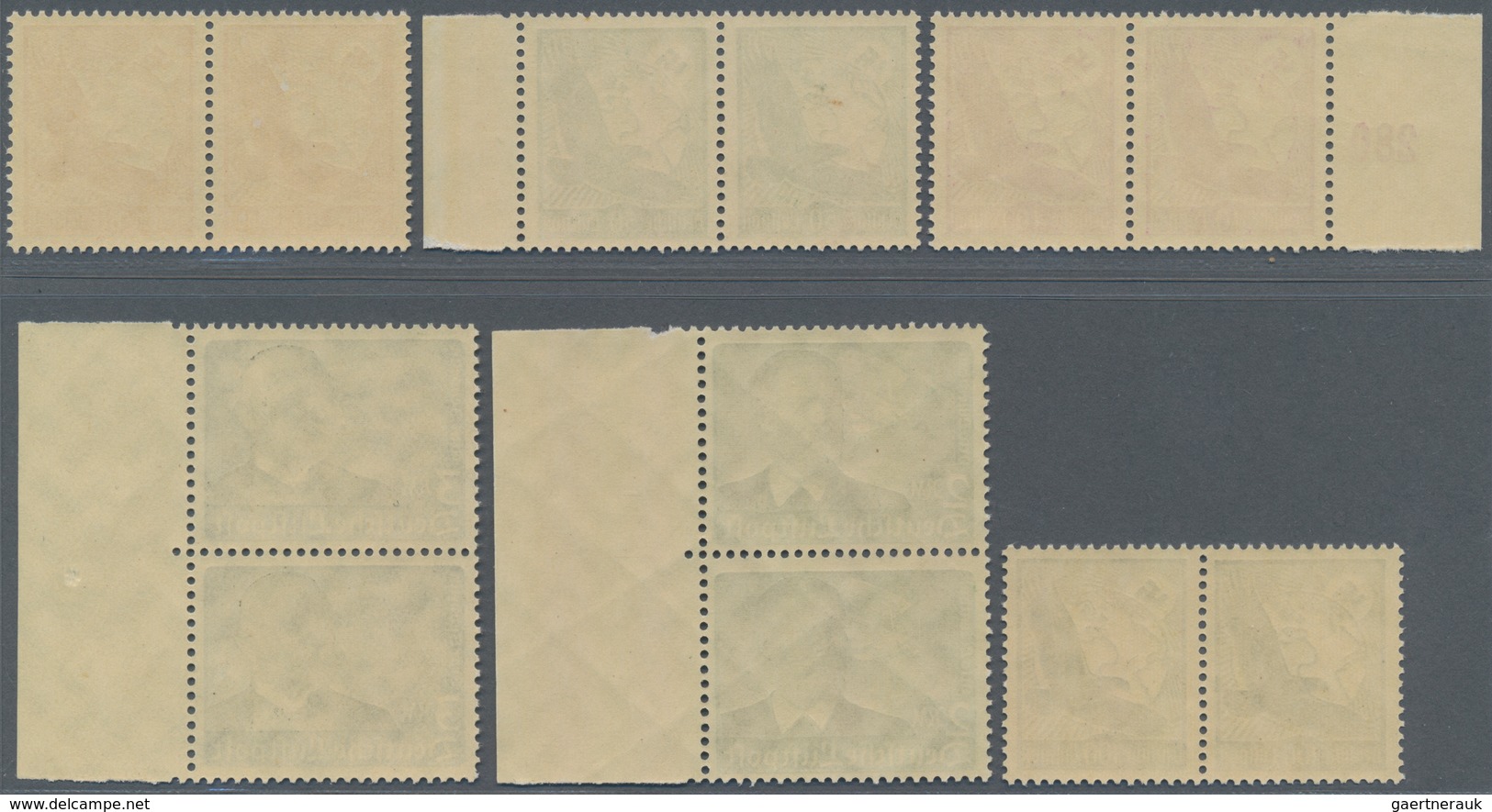 Deutsches Reich - 3. Reich: 1934, Flugpostmarken, 5 Pfg. Als Einzelmarke, 10 Pfg.- 3 MK Als Paar, Te - Briefe U. Dokumente