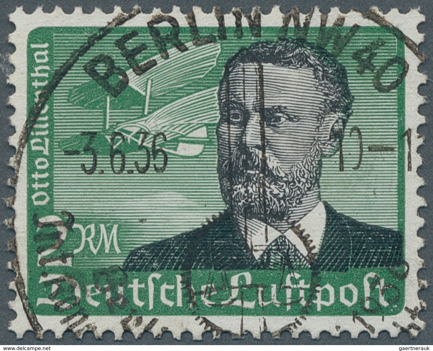 Deutsches Reich - 3. Reich: 1934, Flugpost-Ausgabe "Otto Lilienthal" 2 M. Dunkelgelbgrün/schwarz, Wa - Briefe U. Dokumente