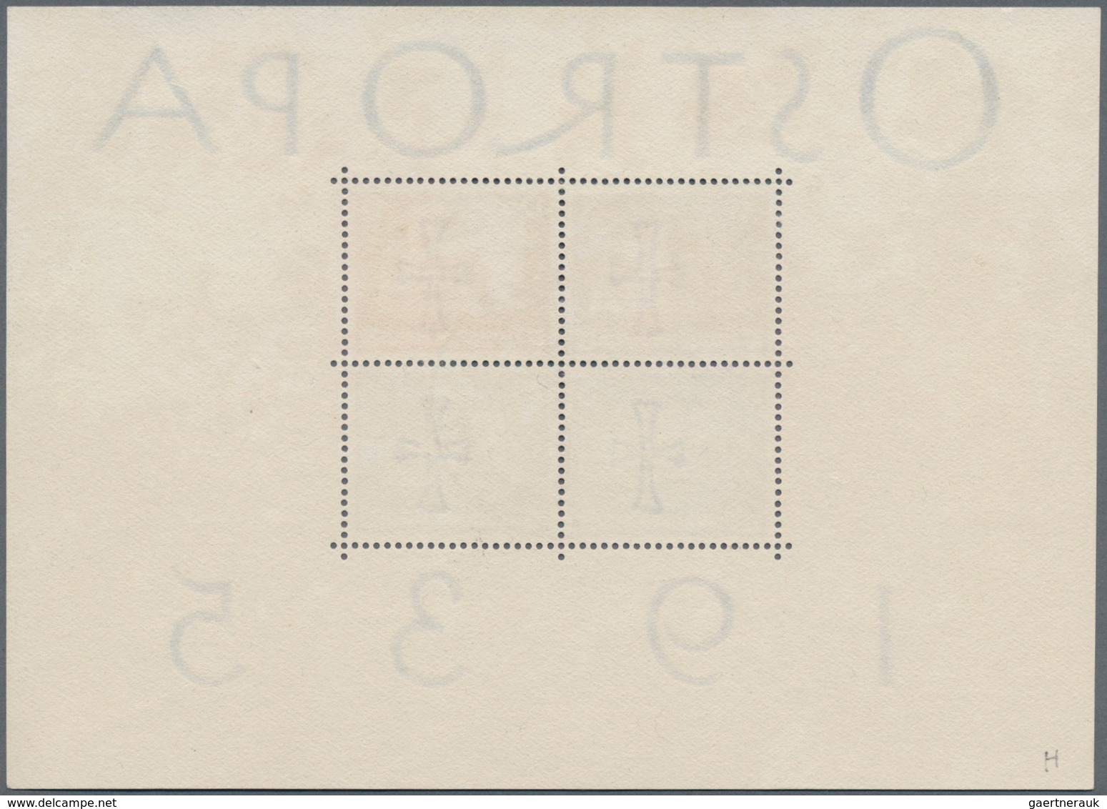 Deutsches Reich - 3. Reich: 1935, Ostropa-Block, Saubere Erhaltung In Originalgrösse, Fast Zentrisch - Briefe U. Dokumente