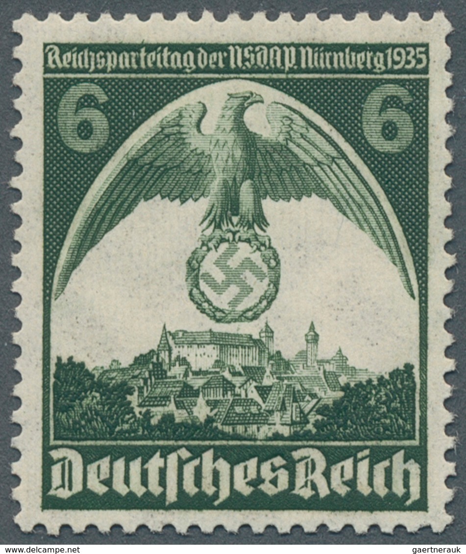 Deutsches Reich - 3. Reich: 1935, Reichsparteitag 6 Pfg. Schwarzgrün, Postfrisches Exemplar Mit Dem - Briefe U. Dokumente