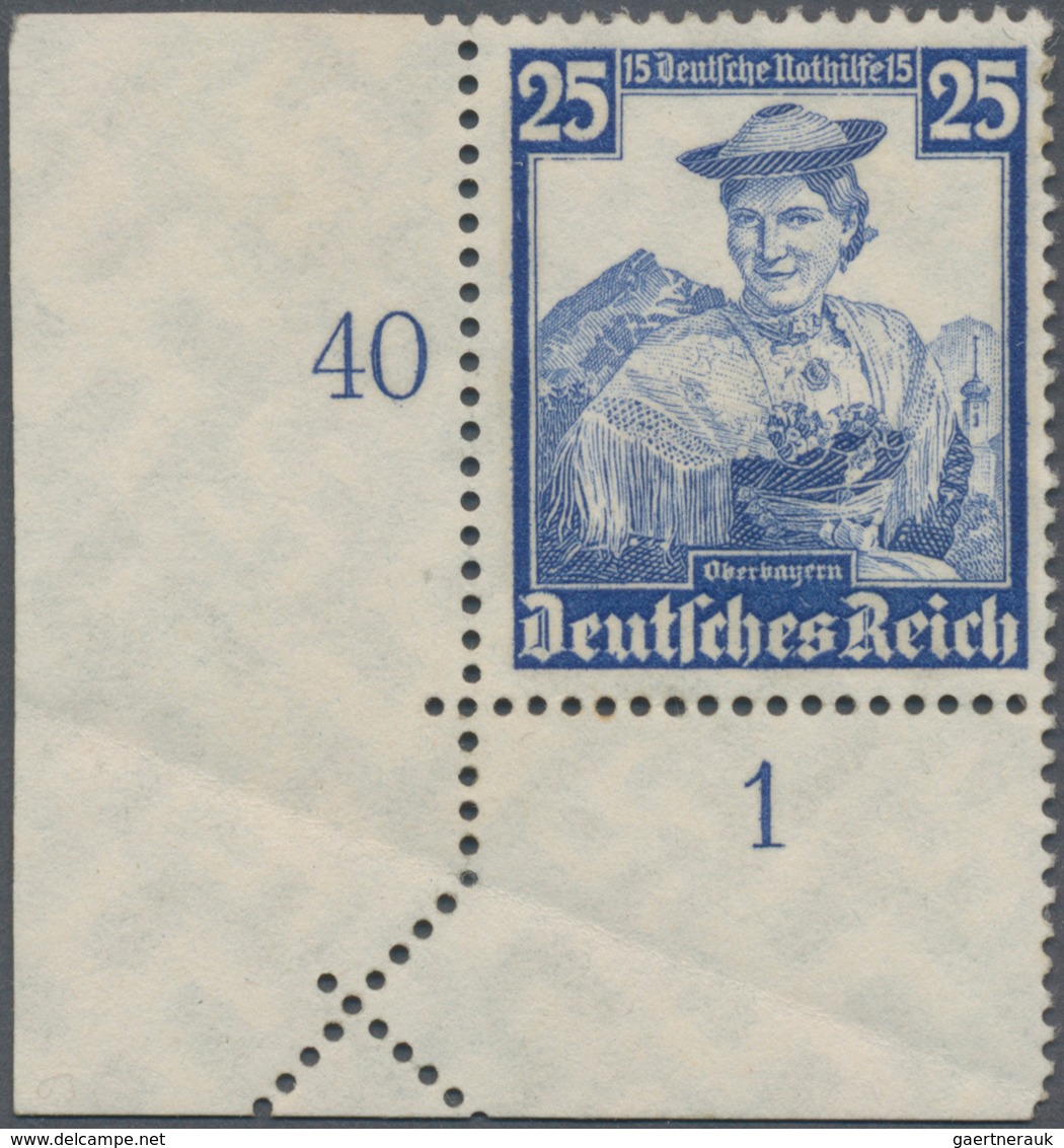 Deutsches Reich - 3. Reich: 1936, 25+15 Pf. Nothilfe - Volkstrachten Aus Der Linken Unteren Bogeneck - Briefe U. Dokumente